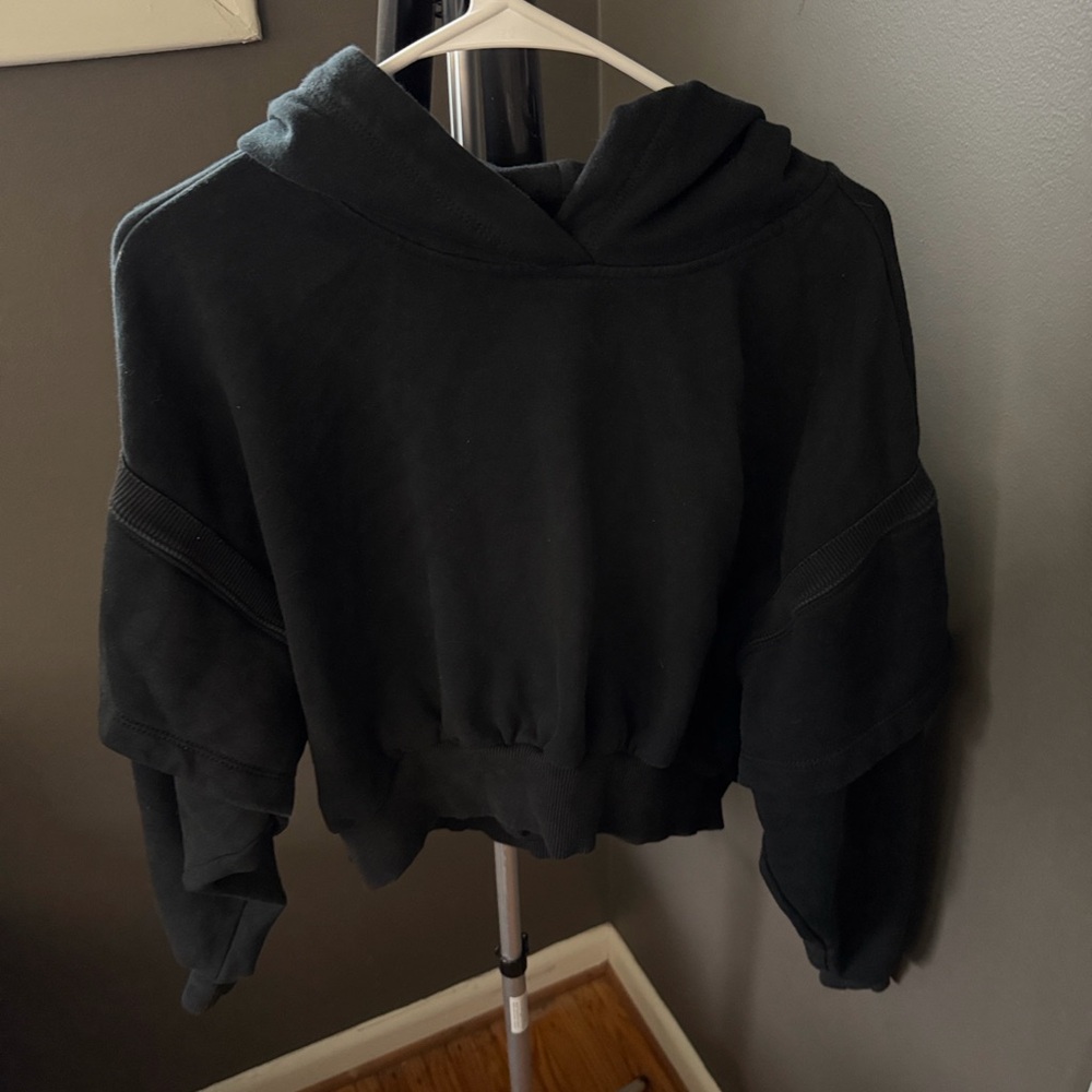 Free People Black Hoodie Sweater